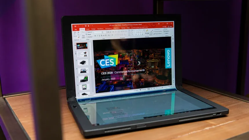 लेनेवो का फ्लेक्सेबल डिस्प्ले लैपटॉप